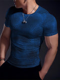 Men's 3D Geometric T-Shirt - Stretch Sport Top