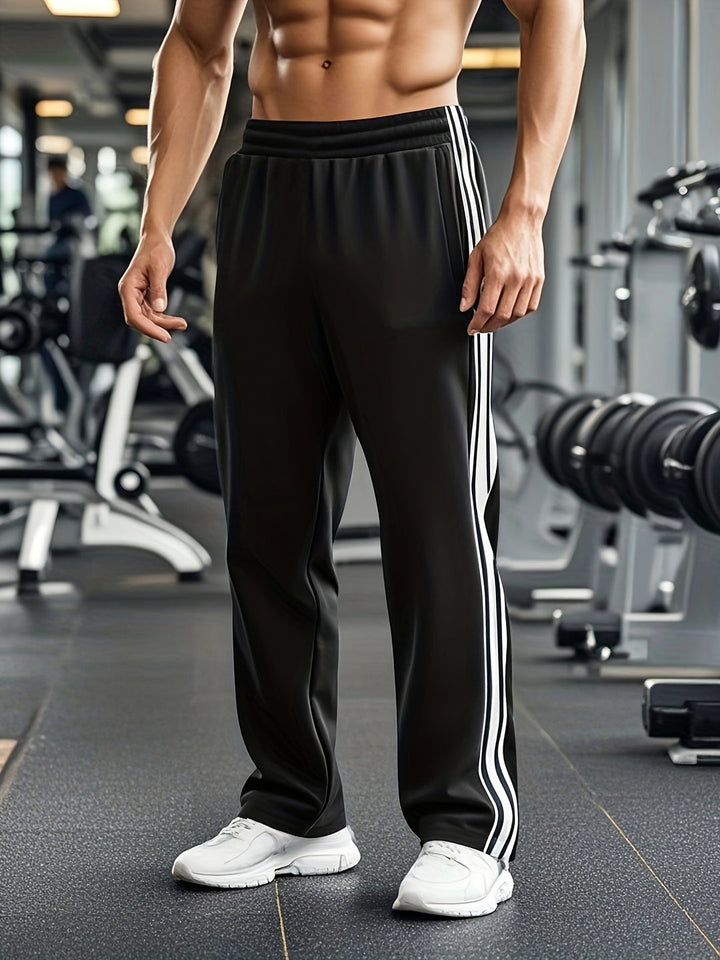 Men's Athletic Shorts - Breathable Drawstring Training Shorts - Black