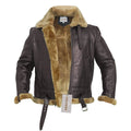 Men's Bomber Jacket Faux Leather - Quilted Lining & Zip Closure
