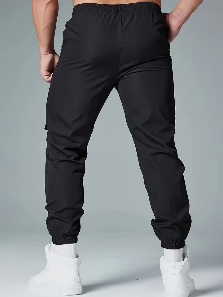 Men's Cargo Joggers - Breathable Loose Fit with Multiple Pockets