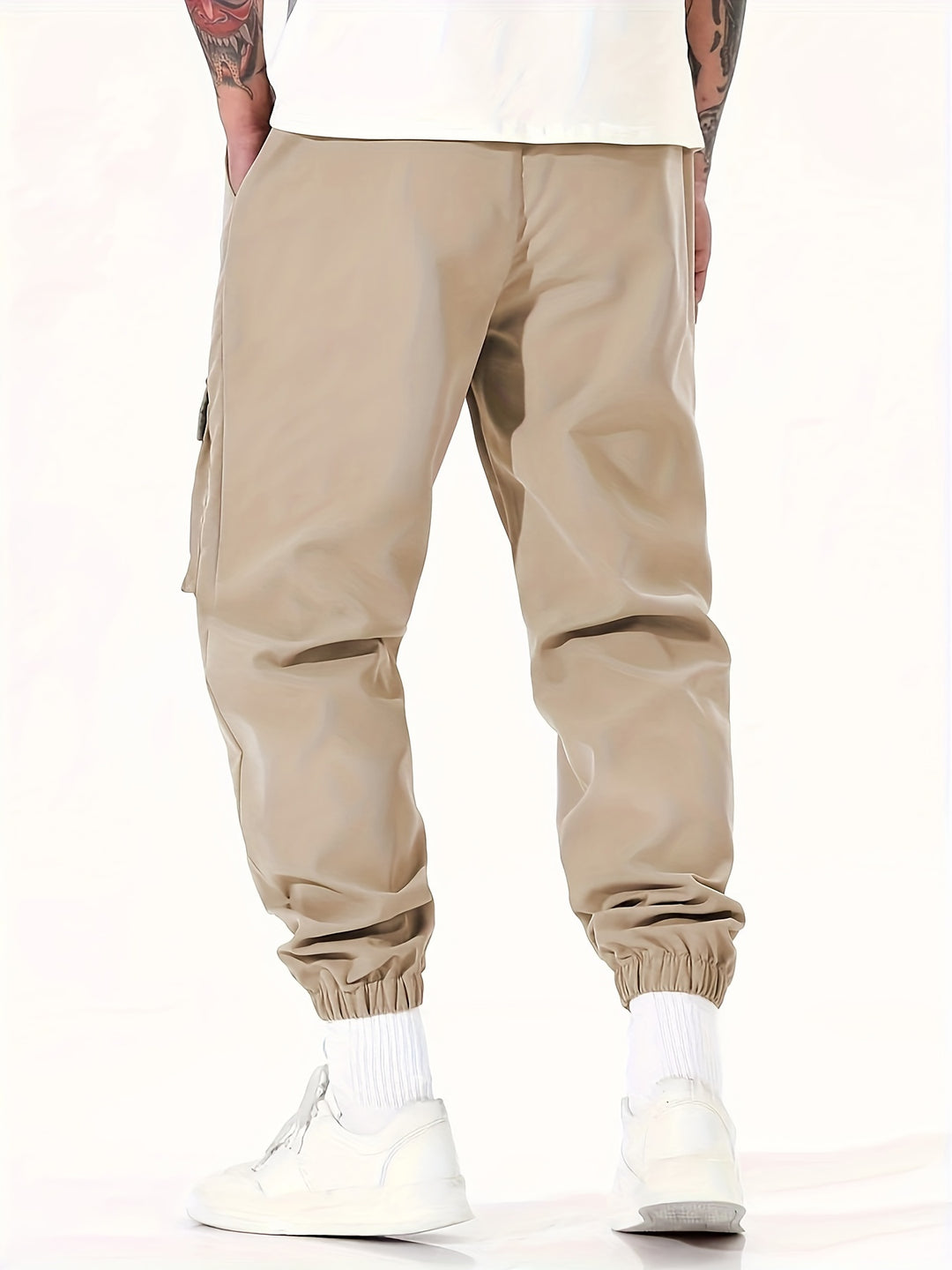 Men's Cargo Joggers - Breathable Loose Fit with Multiple Pockets