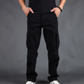 Men's Cargo Pants - Straight Fit Utility Work Trousers