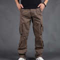 Men's Cargo Pants - Straight Fit Utility Work Trousers