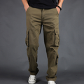 Men's Cargo Pants - Straight Fit Utility Work Trousers