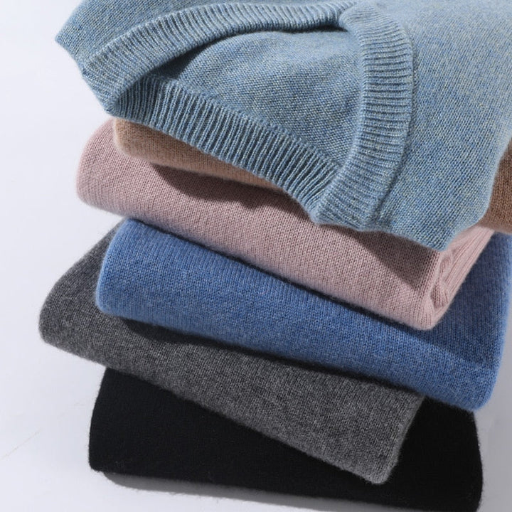 Men's Cashmere Crew Neck Sweater - Classic Knit