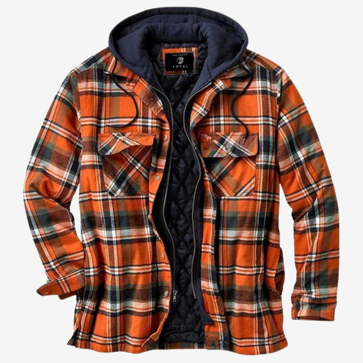 Men's Casual Jacket - Warm & Timeless Style - Orange