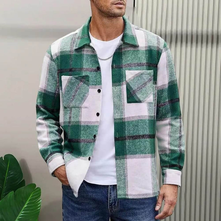 Men's Casual Shirt Jacket - Versatile Comfort Fit - Green