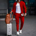 Men's Casual Two-Piece Travel Set - Versatile Jacket & Trousers