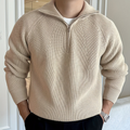 Men's Chunky Knit Half-Zip Sweater - Classic Design