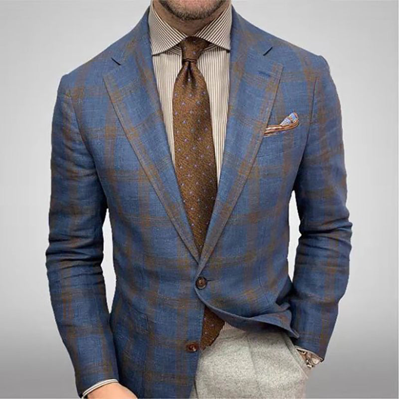 Men's Classic Blazer - Timeless Style & Comfortable Fit - Blue