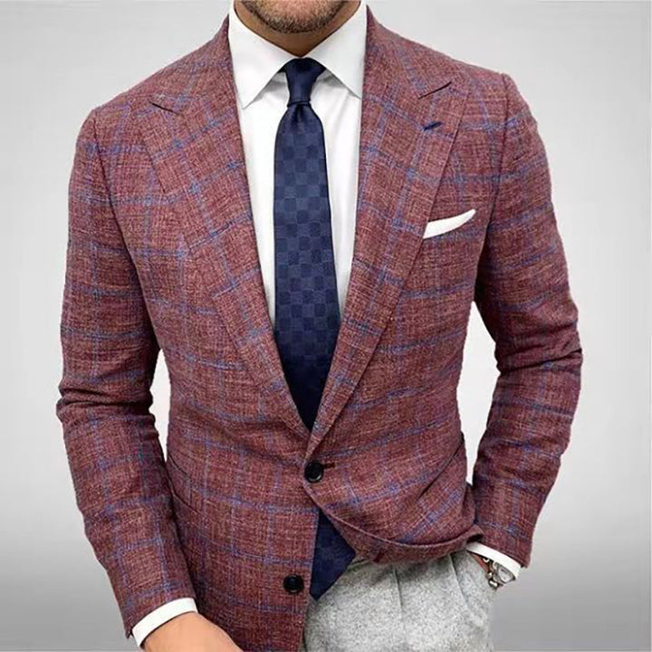 Men's Classic Blazer - Timeless Style & Comfortable Fit - Red