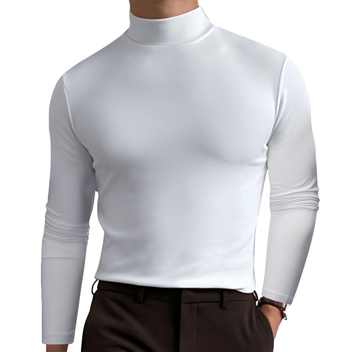 Men's Collared Short Sleeve T-Shirt - Slim Fit Cotton - White