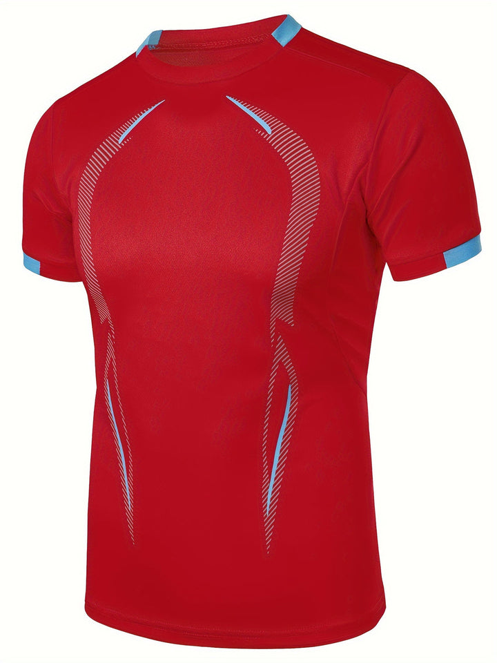 Men's Color Block Athletic Shirt - Quick Dry Slim Fit