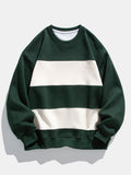 Men's Color Block Crew Neck Sweatshirt – Relaxed Fit Pullover