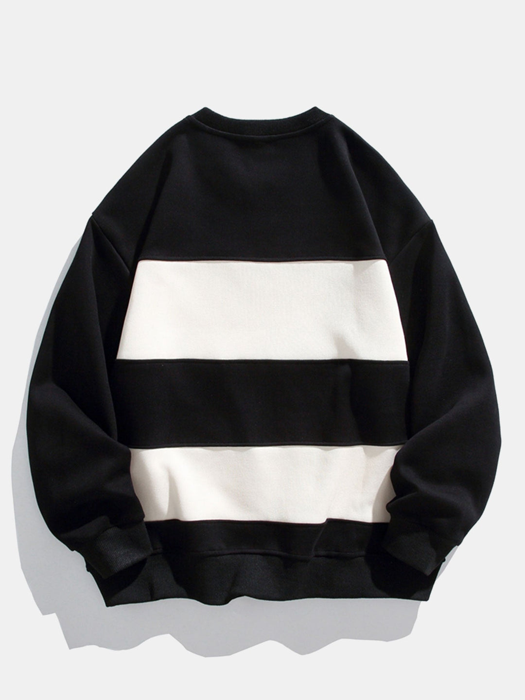 Men's Color Block Crew Neck Sweatshirt – Relaxed Fit Pullover