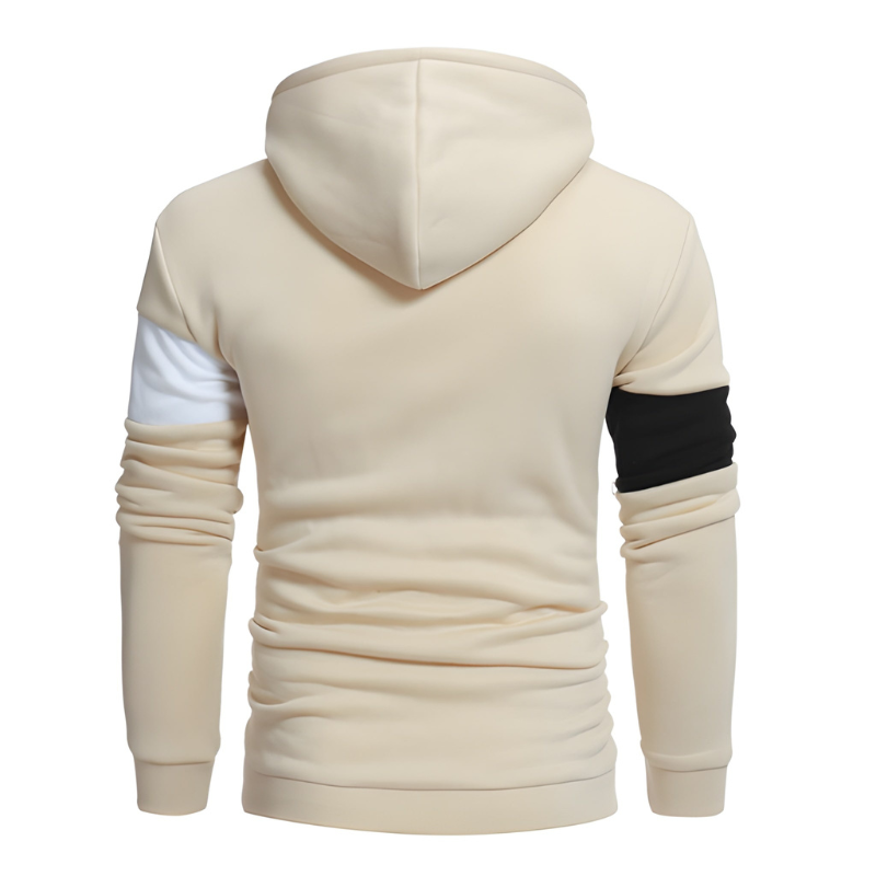 Men's Colorblock Hoodie Sweater - Warm Casual Streetwear