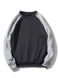 Men's Colorblock Raglan Sweatshirt – Relaxed Fit Crew Neck