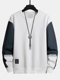 Men's Colour Block Crew Neck Sweatshirt – Relaxed Fit