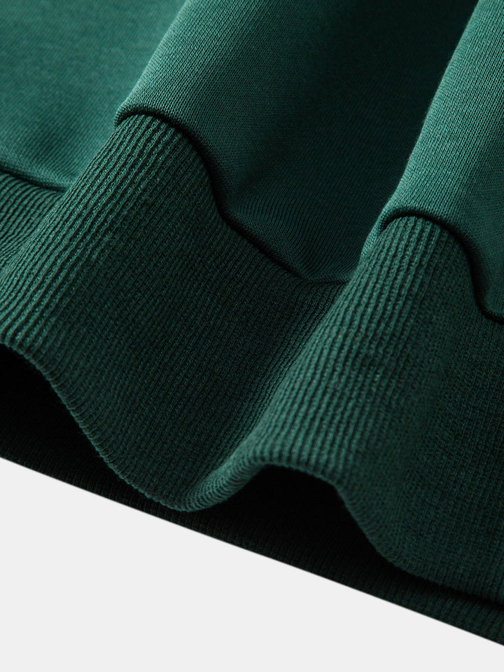 Men's Colour Block Quarter-Zip Sweatshirt - Relaxed Fit