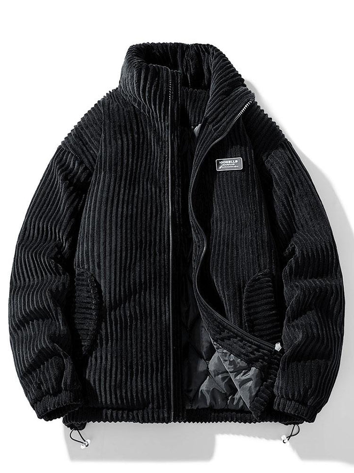Men's Corduroy Jacket - Modern Tailored Fit - Black