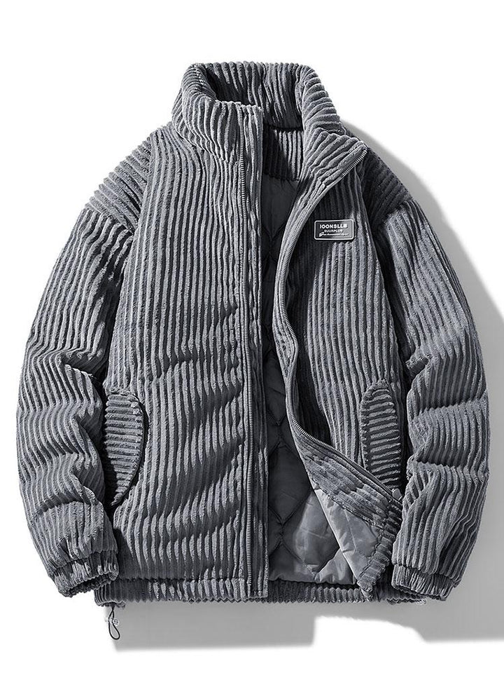 Men's Corduroy Jacket - Modern Tailored Fit - Grey