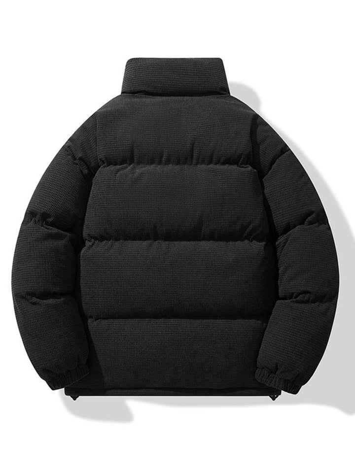 Men's Corduroy Puffer Jacket - Padded Winter Outerwear