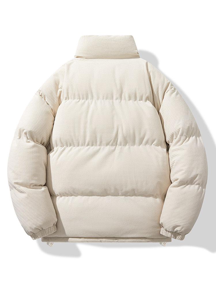 Men's Corduroy Puffer Jacket - Padded Winter Outerwear