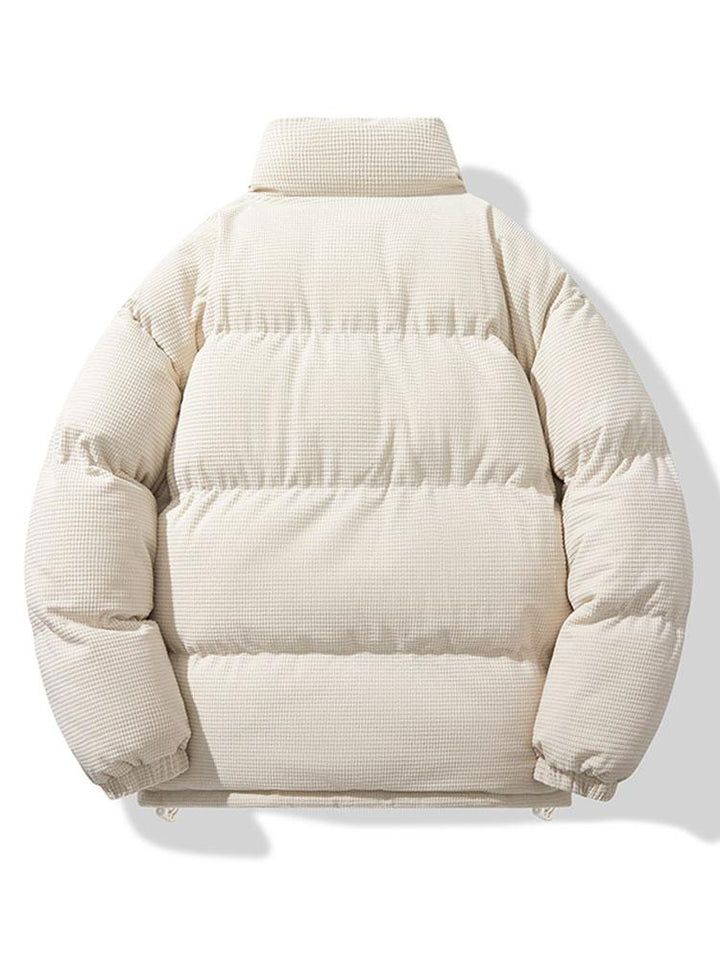 Men's Corduroy Puffer Jacket - Padded Winter Outerwear