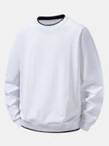 Men's Cotton Blend Layered Crew Neck Sweatshirt – Regular Fit