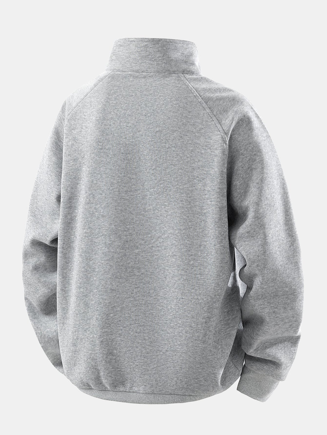 Men's Cotton Blend Quarter Zip Sweatshirt – Relaxed Fit Stand Collar