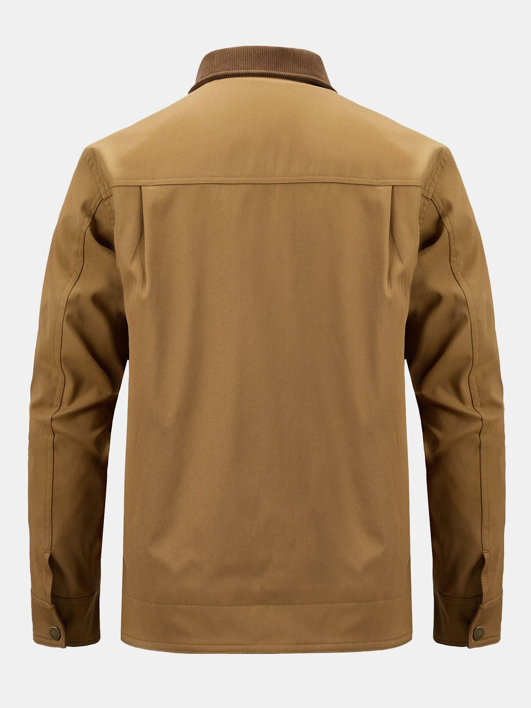 Men's Cotton Zip-Up Jacket with Corduroy Collar – Regular Fit