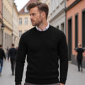 Men's Crew Neck Sweater - Classic Solid Knit