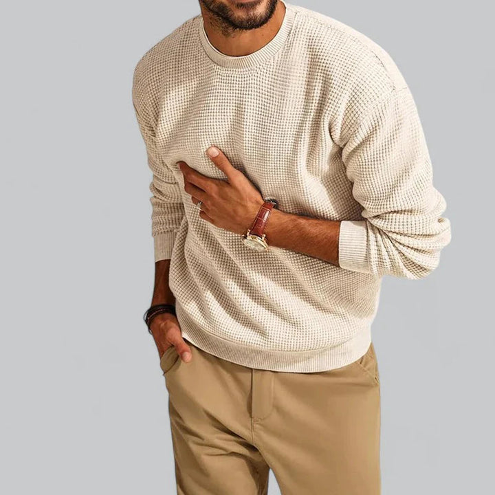 Men's Crew Neck Sweater - Classic Winter Knit