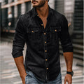 Men's Denim Shirt - Slim Fit with Snap Buttons