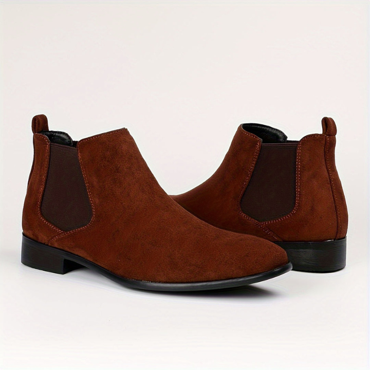 Men's Elastic Ankle Boots - Slip-On Comfort