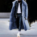 Men's Faux Fur Winter Overcoat - Classic Long Parka