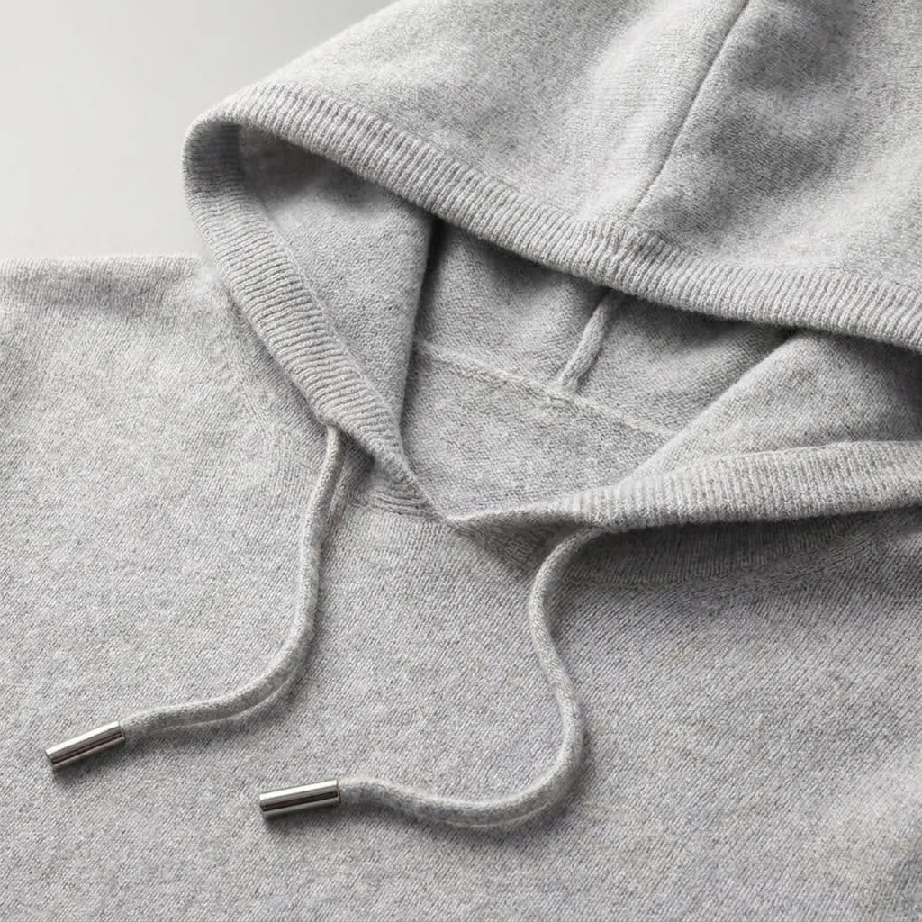 Men's Fine-Gauge Knit Pullover Hoodie - Classic Fit