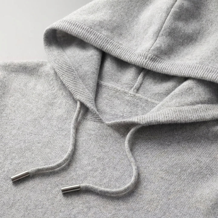 Men's Fine-Gauge Knit Pullover Hoodie - Classic Fit