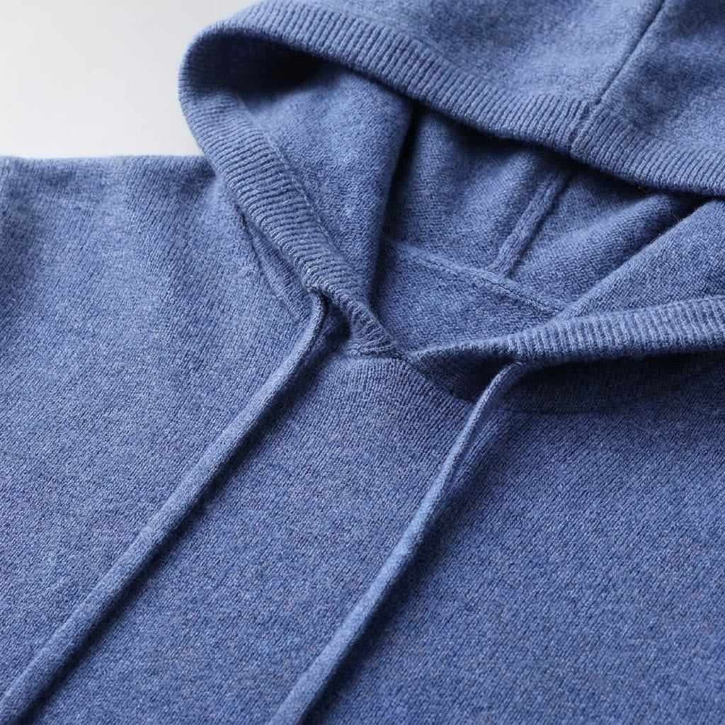 Men's Fine-Gauge Knit Pullover Hoodie - Classic Fit