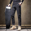 Men's Fleece-Lined Slim Fit Pants - Casual Cowboy Style