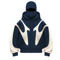 Men's Full-Zip Hoodie with Graphic Design - Modern Streetwear
