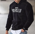 Men's Graphic Hoodie with Inspirational Text - Relaxed Fit