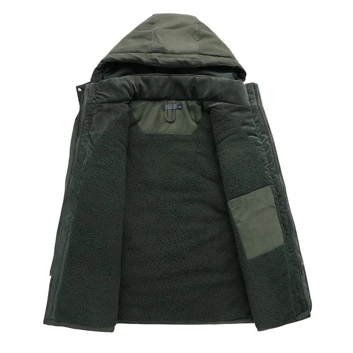 Men's Half-Length Winter Parka Jacket with Hood