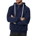 Men's Half-Zip Hooded Pullover - Relaxed Fit