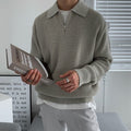 Men's Half-Zip Pullover Sweater - Relaxed Fit Casual