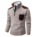 Men's Half Zip Sweater – Fine Knit Crew Neck