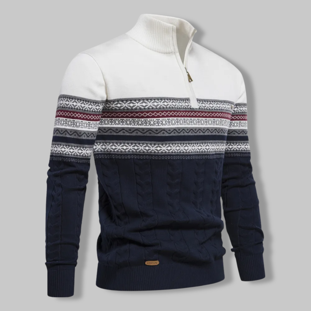 Men's Half-Zip Sweater - Refined Comfort & Timeless Style
