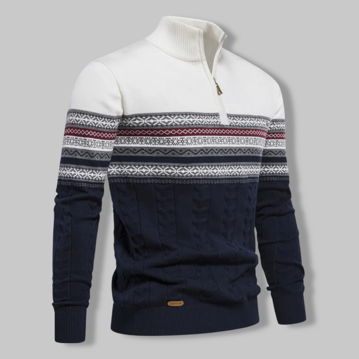 Men's Half-Zip Sweater - Refined Comfort & Timeless Style