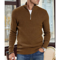 Men's Half-Zip Sweater - Warm Knit Pullover