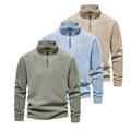 Men's Half-Zip Thermal Sweater - Warm Winter Crew